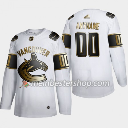 Vancouver Canucks Custom Adidas 2019-2020 Golden Edition Weiß Trikot Authentic - Herren